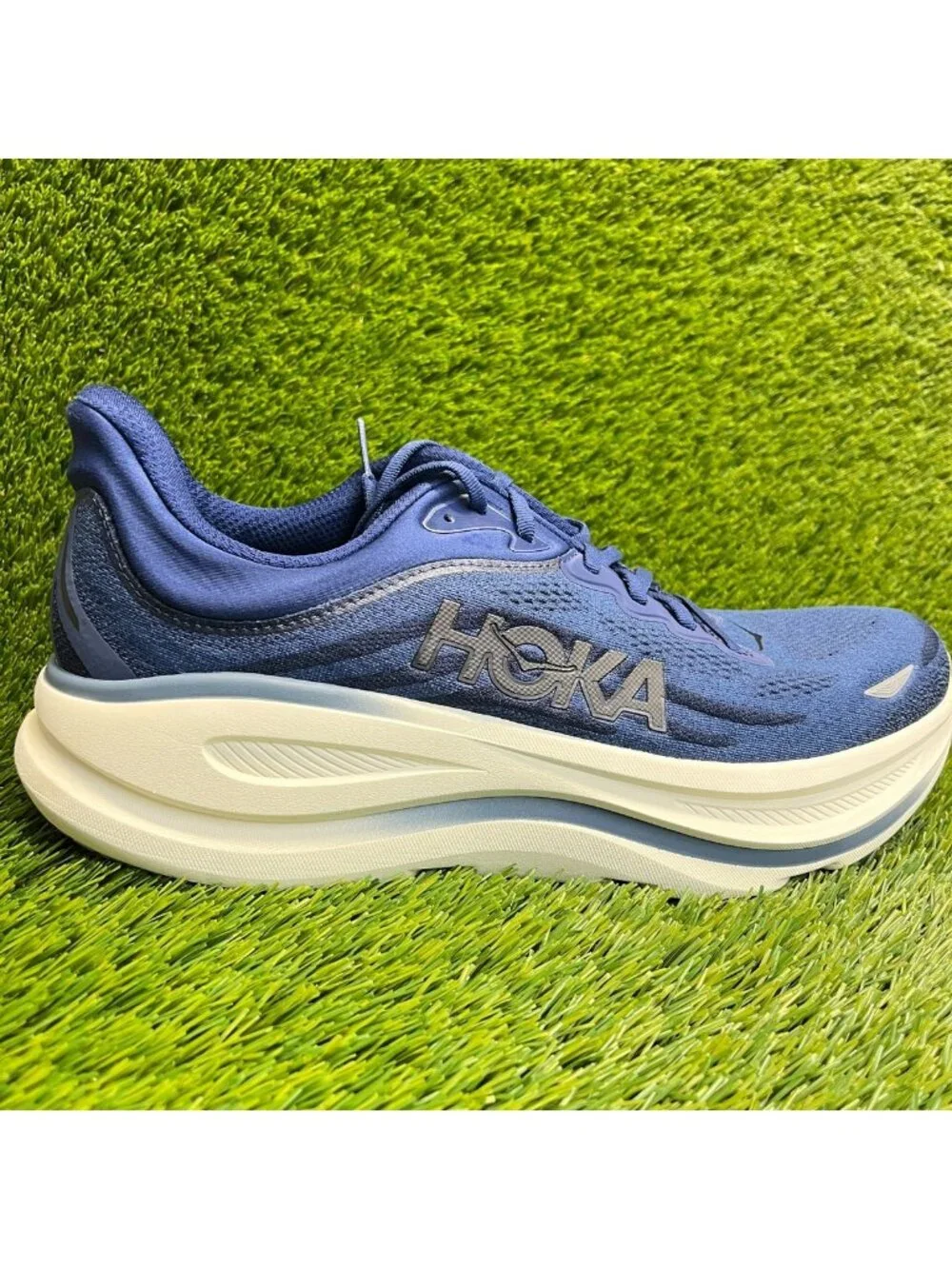 Hoka One One Bondi 9 Mens Size 13 Blue Athletic Running Walking Shoes Sneakers